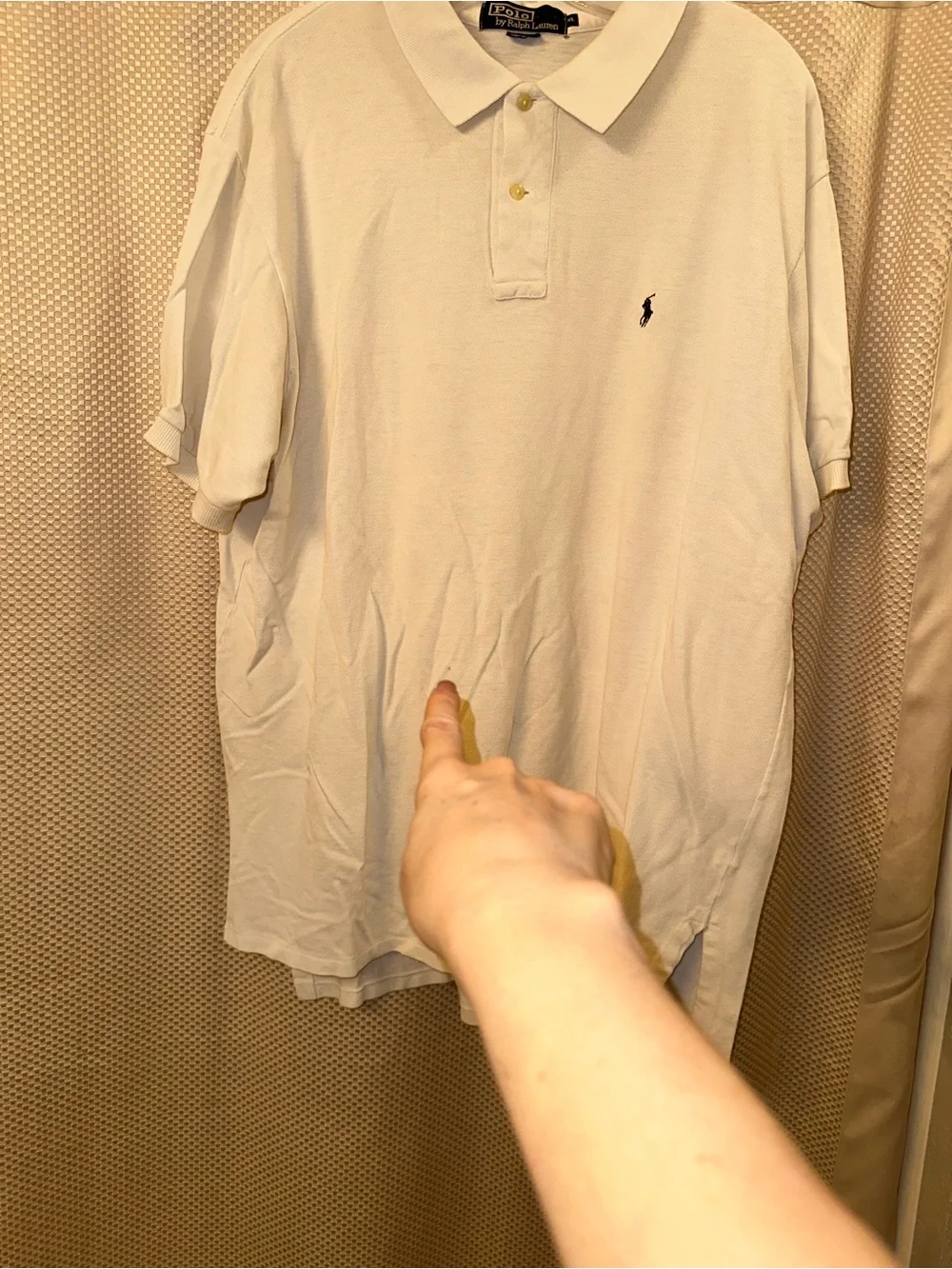 Ralph Lauren White Polo with Navy Pony Embroidery Men’s XL